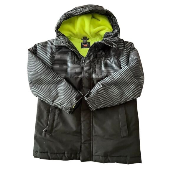 Place Kids Black and Green Hooded Jacket Size 7/8 - Picture 1 of 4